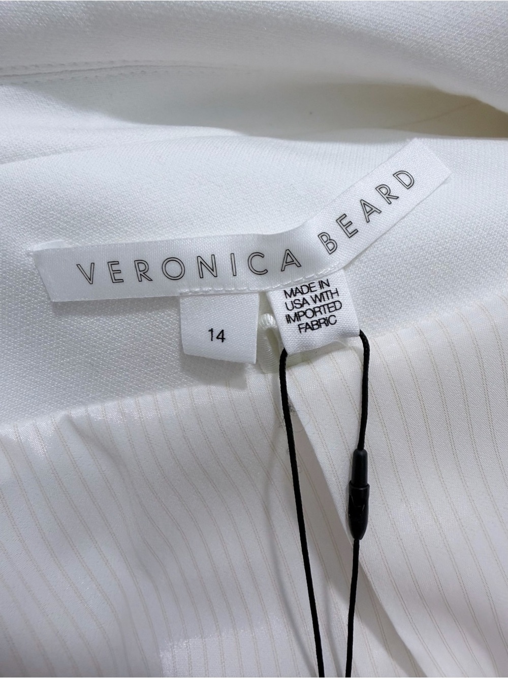 Veronica Beard Thaddeus Dickey Jacket Blazer – Off White – Size 14 – NWT